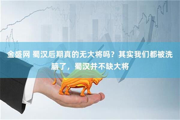金盛网 蜀汉后期真的无大将吗？其实我们都被洗脑了，蜀汉并不缺大将
